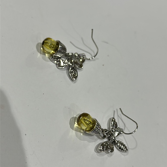 Fashion Women Silver Gold Bee Drop Earrings Cubic Zirconia Party Jewellery Gifts - Picture 4 of 5